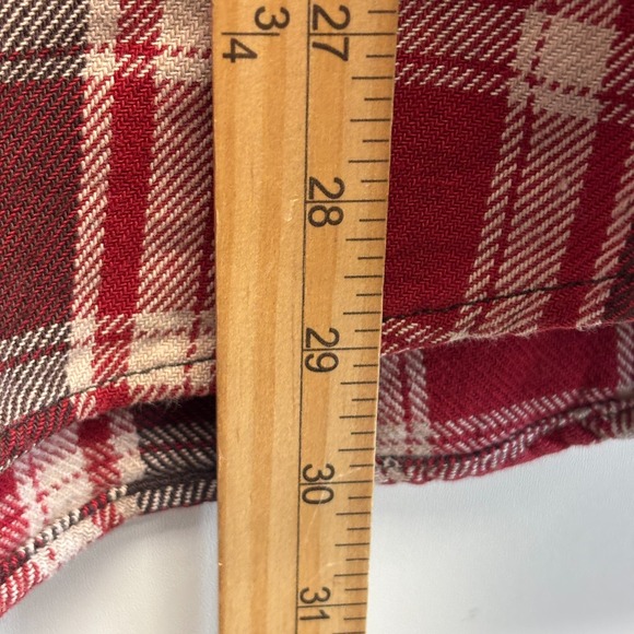 Duluth Trading Co Hipster Western Flannel Button Down Shirt Size L Cabincore - Picture 5 of 11